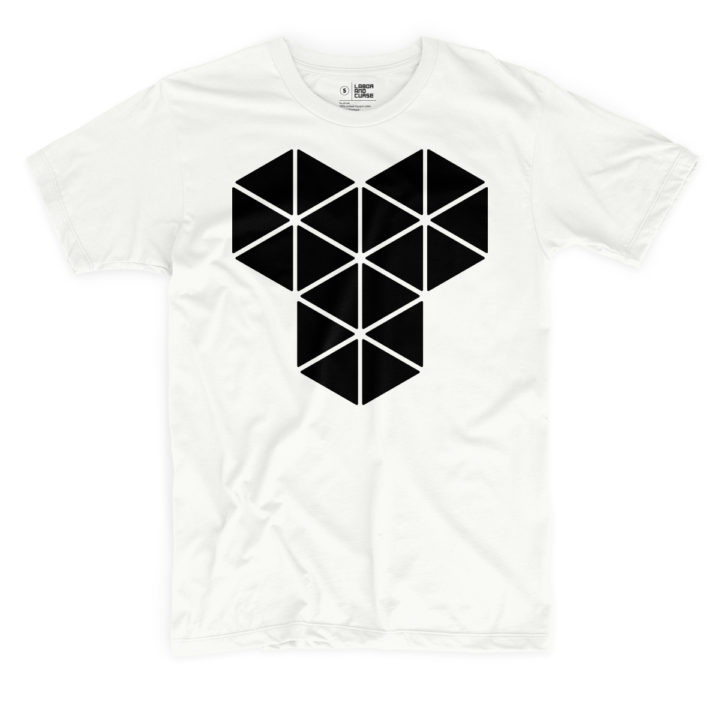 triangle type white shirt